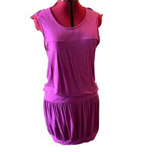 💜 SKUNKFUNK Sleeveless Bubble-Hem magenta Dress – Size 3 (Medium)